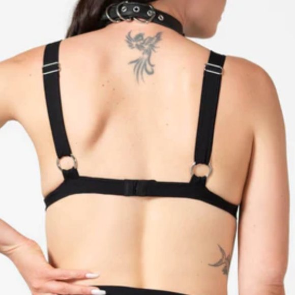 Killstar Wicked Game Plum Purple & Black Velvet Bralet XXL NWT - Picture 4 of 4